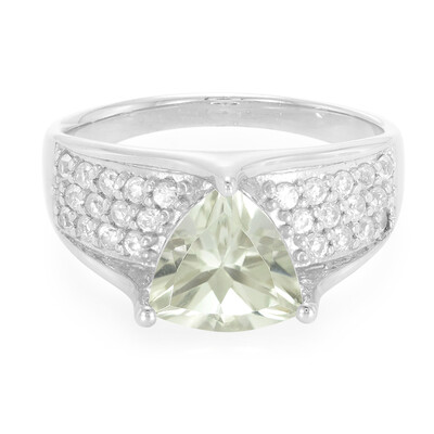 Anillo en plata con Amatista verde