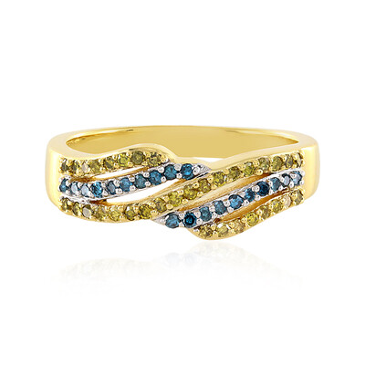 Anillo en plata con Diamante amarillo PK