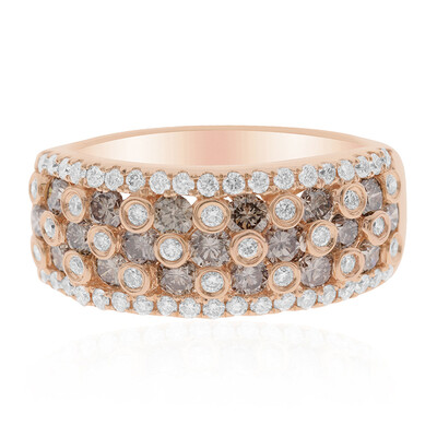 Anillo en oro con Diamante chocolate SI2