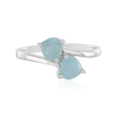 Anillo en plata con Aguamarina