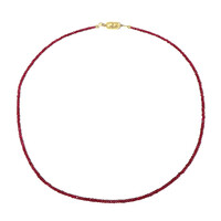 Collar en plata con Espinela roja noble (Adela Silber)
