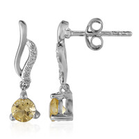 Pendientes en plata con Citrino