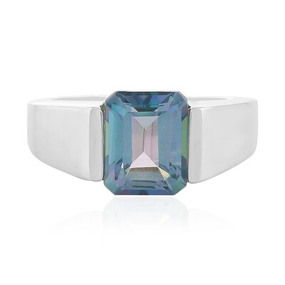 Anillo en plata con Cuarzo océano