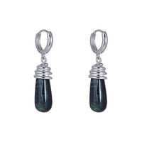 Pendientes en plata con Serafinita
