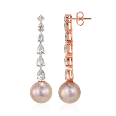 Pendientes en plata con Perla Ming