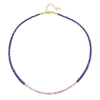 Collar en plata con Zafiro de Ceilán rosa
