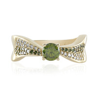 Anillo en oro con Diamante verde SI2 (de Melo)