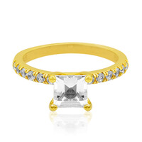Anillo en plata con Topacio blanco