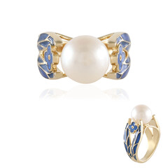 Anillo en plata con Perla blanca Freshwater (Adela Silber)