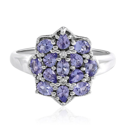 Anillo en plata con Tanzanita