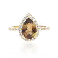 Anillo en oro con Andalucita