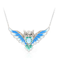 Collar en plata con Topacio azul suizo