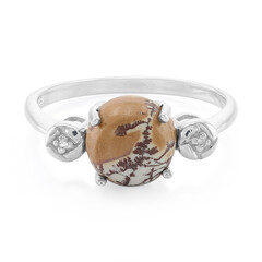 Anillo en plata con Jaspe Sonoran dendritas