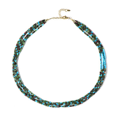 Collar en plata con Howlita azul (Riya)