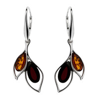 Pendientes en plata con Ámbar báltico