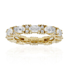 Anillo en plata con Topacio blanco
