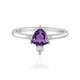 Anillo en plata con Amatista de Siberia