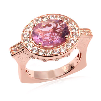 Anillo en plata con Fluorita rosa (Dallas Prince Designs)