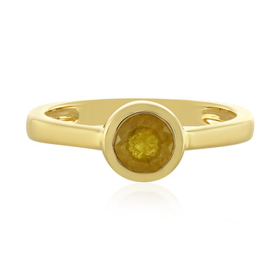 Anillo en plata con Zafiro amarillo de Madagascar
