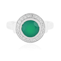 Anillo en plata con Ónix verde