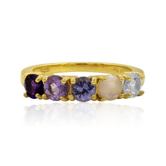 Anillo en plata con Amatista de Zambia