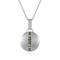 Collar en plata con Diamante champán I2 (KM by Juwelo)