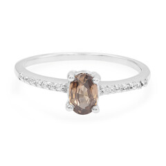 Anillo en plata con Zircón canela