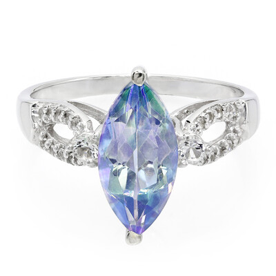 Anillo en plata con Topacio Neptuno
