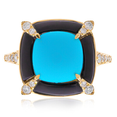 Anillo en oro con Turquesa bella durmiente (CIRARI)