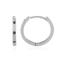 Pendientes en plata con Diamante púrpura I2