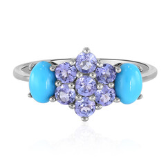Anillo en plata con Turquesa bella durmiente