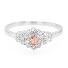 Anillo en plata con Zafiro Padparadscha