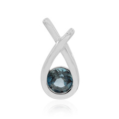 Colgante en plata con Topacio azul de Londres