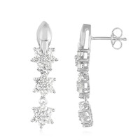Pendientes en plata con Topacio blanco