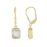 Pendientes en plata con Amatista verde