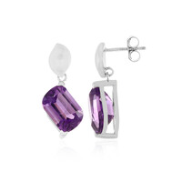 Pendientes en plata con Amatista Rosa de Francia