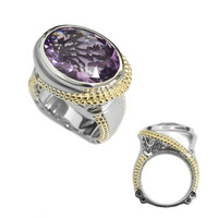 Anillo en plata con Amatista de Zambia (Dallas Prince Designs)