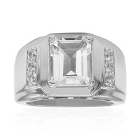 Anillo en plata con Topacio blanco