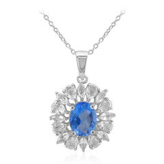 Collar en plata con Topacio azul índigo