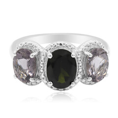 Anillo en plata con Turmalina verde