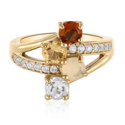Anillo en plata con Citrino de Madeira