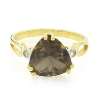 Anillo en plata con Cuarzo ahumado