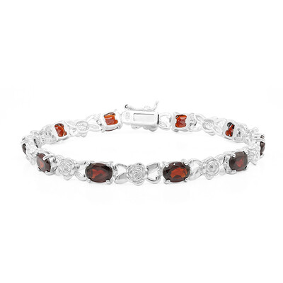 Brazalete en plata con Granate de Mozambique