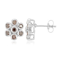 Pendientes en plata con Diamante fantasía