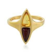Anillo en plata con Ámbar báltico