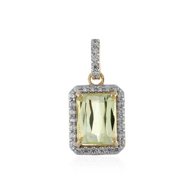 Colgante en oro con Cuncita amarillo canario