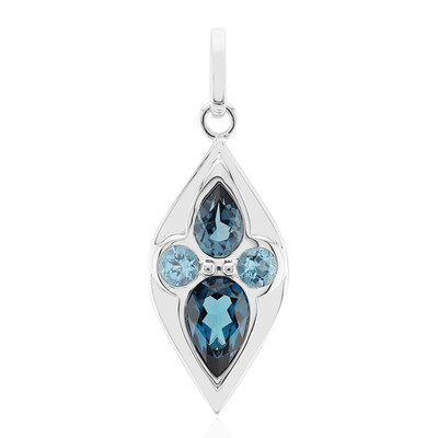 Colgante en plata con Topacio azul de Londres (Remy Rotenier)