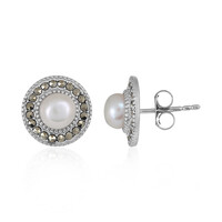 Pendientes en plata con Perla Freshwater