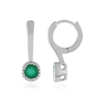 Pendientes en plata con Ónix verde