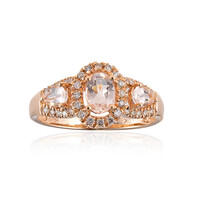 Anillo en oro con Morganita AAA